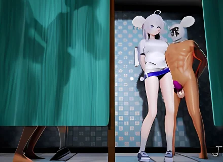 [R-18 MMD] Alya and Yuki Helltaker Sex Dance 更衣室ダンス