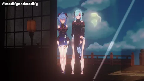 [剧情]海灯节仙伦之乐🥰(甘雨+申鹤+闲云)仙奶特产/[En Sub]Family Love in Spring Festival