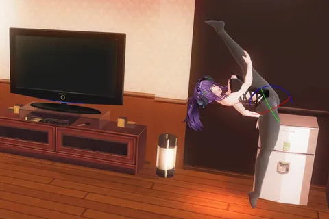 阿罗芒什的柔术秀 Arromanches Shows Her Flexible Body