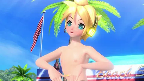 🔞[Len Undressing & Nude] Summer Idol / Punkish, Ice Fog [鏡音レン Kagamine Len Project DIVA MM+ Mods]