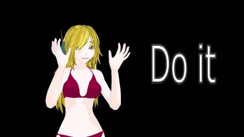[MMD] Harder Better Faster Stronger Meme - Curly Brace (bikini ver.)