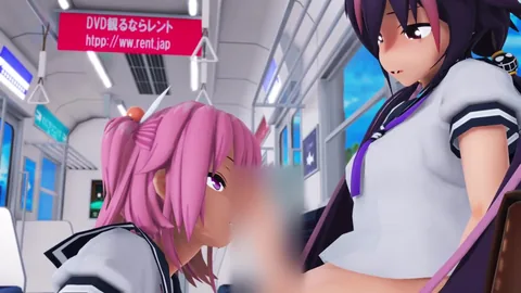 ♥×🃏で電車の中でおしゃぶり