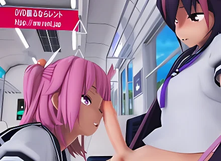 ♥×🃏で電車の中でおしゃぶり
