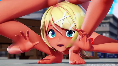 ゆるキャラごっこをして遊ぶリンちゃん