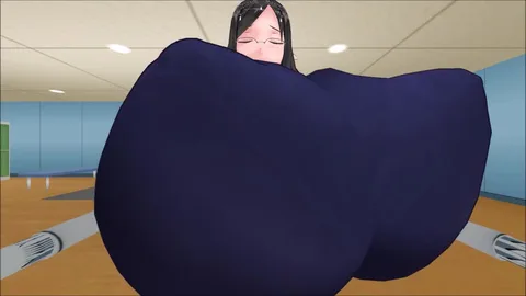[MMD/MikuMikuDance] Thicc Puri Sensei treadmill run (unknown character origin)