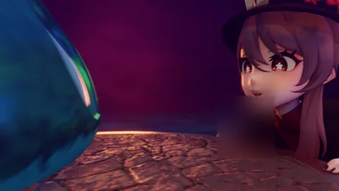 HuTao X Slime - Animation~(˘▾˘)~ 