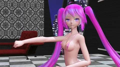 Bubblegum Hatsune Miku vocaloid mmd r18 donut hole