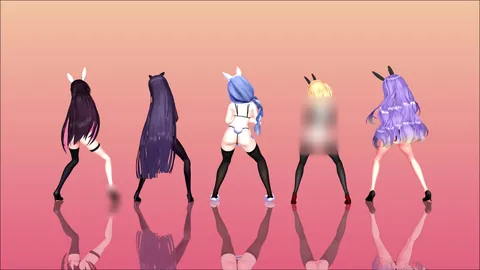 【ホロライブMMD】GIGI D'AGOSTINO - BLA BLA BLA【ぺこ〇マ,アメ〇ア,イナ〇ス,ム〇ナ,AZ〇i】（2K/60fps）