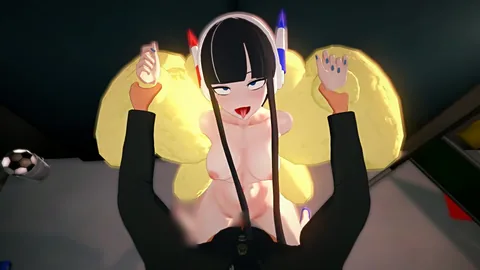 立ったままパコりながら乳首も虐められて下品なアヘ顔止まらないカミツレ