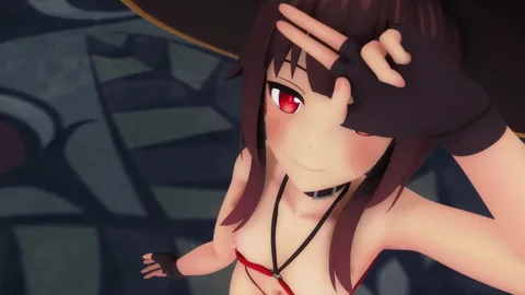 水着めぐみん(Megumin)_息切れダンス