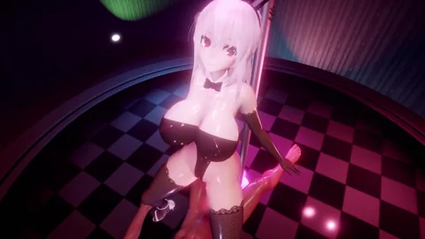 バニーハクさんに下半身でちんちんいじめてもらうポールダンス【弱音ハク】