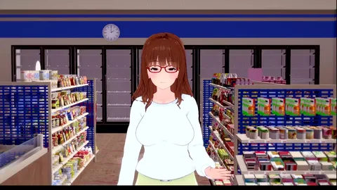 バイト先に来る巨乳配信者さん