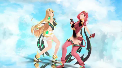 【Undressing MMD しげじい】「ゼノブレイド2」の「ホムラ」と「ヒカリ」に「killerLady」を踊ってもらいました