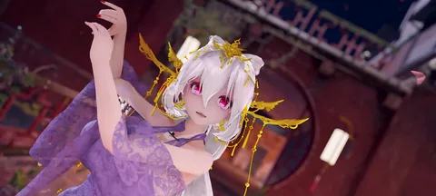 【HAKU/MMD】Purple qipao