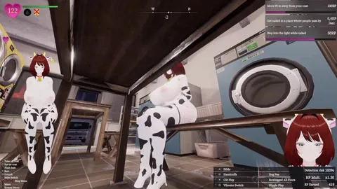 Secret Flasher Manaka - Free Run [Downtown - Cow costume]