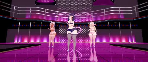 「Illya & Miyu & Kuro」 Party Tonight 【MMD 4K 60fps】