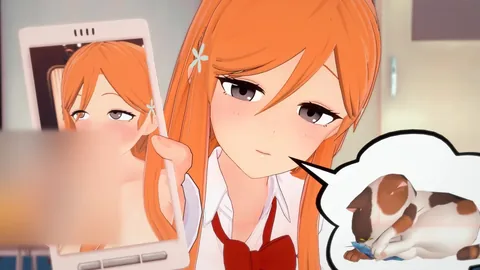 maaaatu 43 Orihime Was Going to Show a Cat Video