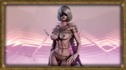 Evil gothic 2B in sexual chains seduces you into hot femdom fuck