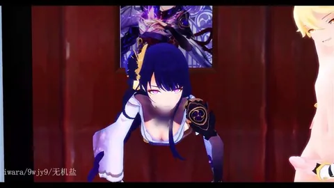 Baal stuck in a wall gets fucked by a man, Aether fucks Ayaka in front of a wall, Yae fucks a man